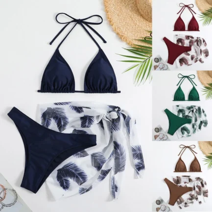 Summer Sexy Bathing Suit Suspender Triangle Split Light Three Piece Cool Breathable Swimsuit Female Swimwear Vacation Outfits - Image 5