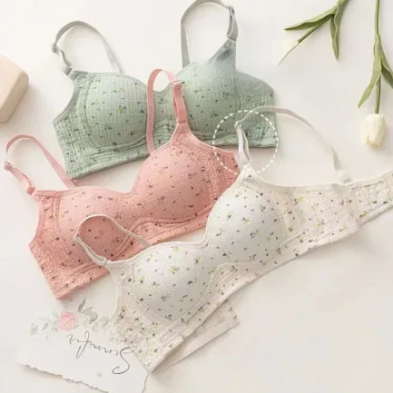 Women Sexy Lingerie Triangle Cup Brassiere Wire Free Bra Underwear Bras for Girls Womens Without Steel Rings French Traceless - Image 3