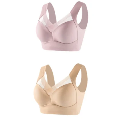Womens Bras Comfortable Push Up 2pc Women's Large Strapless Lace Tank Top Underwear Thin Side Fold Side Breast Gather Adjustable - Image 14