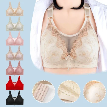 Bras For Women Full Coverage Lace Push Up Bra No Underwire Sports Bra Wireless Bralettes With Support Women's Seamless Bras - Image 16