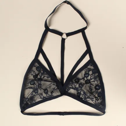 Sexy Women Underwear Halter Neck Lace Bra Sexy Lingerie Hollow Out Push Up Bras Wire Free Bustier Bralette бюстгальтер женский - Image 9