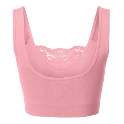 Floral Lace Sports Push Up Bra For Women Sexy Wrap Chest Sleeping Underwear Women's Seamless Bra Fitness Yoga Sport Corset Tops - Image 6