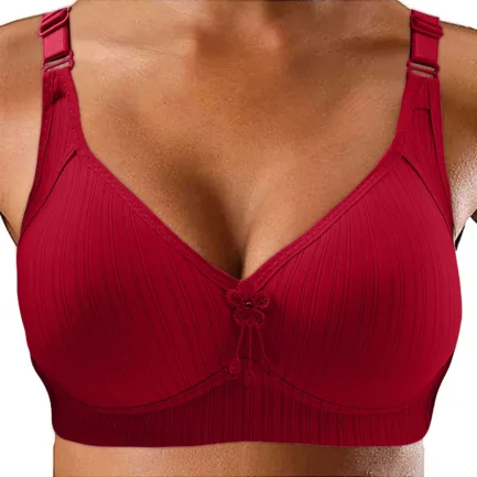 Middle Aged And Elderly Womens Large Size Underwear Without Steel Ring Ladies Underwear Bra Cotton Everyday Lingerie Push Up - Image 8