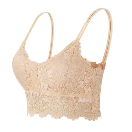 Women Vest Hot Bra Seamless Bras Lingerie Sexy V Neck Underwear Lace Panel No Steel Ring Bras Female Corset Sling Bralette Ropa - Image 11