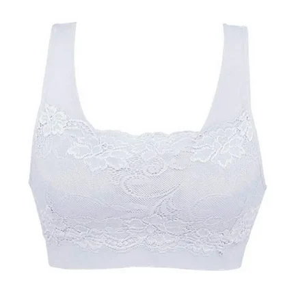 Sports Bras for Women Plus Size Floral Lace Patchwork Bralettes Seamless Full Coverage Lightly Lined Wireless Push Up Bras Tops - Image 4