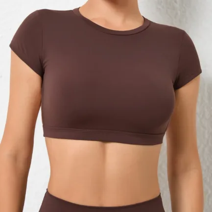Hearuisavy Sports Shirts Breathable Workout Tops Fitness Sportswear Female Backless Yoga Clothing Sport Crop Tops Women Gym Top - Image 28