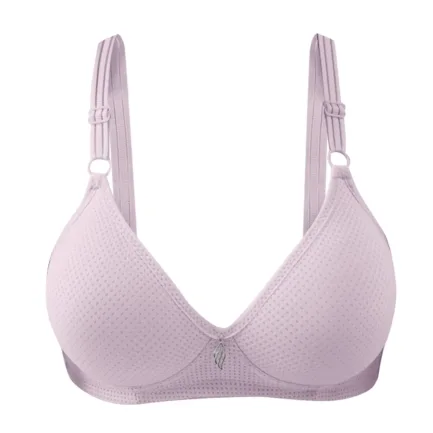 Bras For Women Without Steel Ring Movement Lingerie Seamless Gathering Adjustment Bra Solid Colour Dot Simple Home Underwear - Image 18