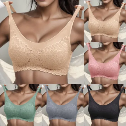 Thin Cup Lace Bra For Women High Elastic Solid Color Wrapped Chest Breathable Brassiere Shockproof Push Up Sexy Lingeries - Image 5