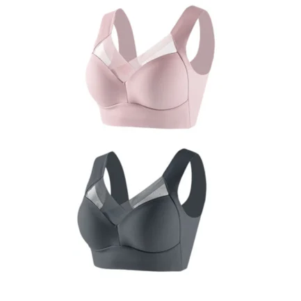 Womens Bras Comfortable Push Up 2pc Women's Large Strapless Lace Tank Top Underwear Thin Side Fold Side Breast Gather Adjustable - Image 10