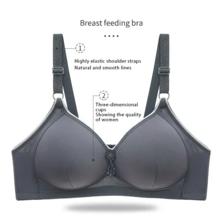 Mid-old Aged Summer Thin Gathering Bra Solid Color Wirefree Soft Breathable Underwear Ladies' 3D Anti-sagging Adjustable Bralett - Image 15