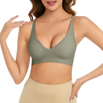 Women'S Bra Lingerie Women'S Bra Without Underwire V Neck Comfort Soft Bra Push Up Seamless Bra Lightly Padded Sujetadores Sexys - Image 2