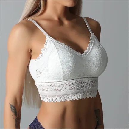 Women Lace Bras Top Comfortable Bralette Solid Color Beauty Back Underwear Sexy Vest Female Add pad Wireless Bra Lingerie - Image 2