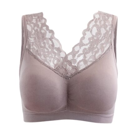 Sexy Lace Bras For Women Seamless Comfortable Deep V Brassiere Tube Top Solid Push Up Wireless Gathered Bra Underwear Lingerie - Image 12