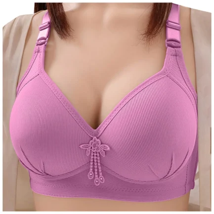 Women's Solid Bras For Home No Underwire Seamless Bralettes For Women Wireless Push Up Adjustable Strap Soft Large Bust Bra - Image 8