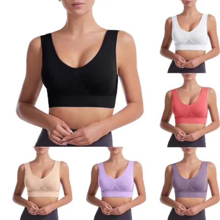 Like Hot Cakes Hollow Sport Breathable Crop Top Sports Bra for Women Yoga Bra Tops for Big Women Long Sports Bras for Women Yoga - Image 7