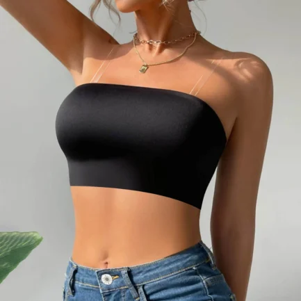 Fashion Strapless Bandeau Bra Solid Color Lift Anti Sagging Seamless Soft Support Underwear Sleep Uncensored Women Lingerie