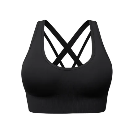 Sexy Sports Bra For Women Padded Medium Support Strappy Bras Seamless Yoga Exercise Athletic Women Push Up Cross Back Underwear - Image 14