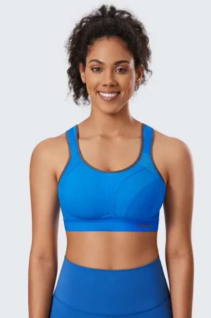 Women's Sports Bra High Impact Wireless Adjustable Straps Non-Padded Workout Bra Solid Trainning Run Boxing Underwear - Image 14