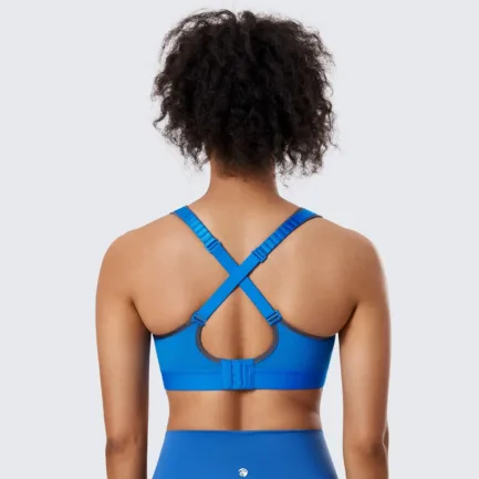 Women's Sports Bra High Impact Wireless Adjustable Straps Non-Padded Workout Bra Solid Trainning Run Boxing Underwear - Image 5