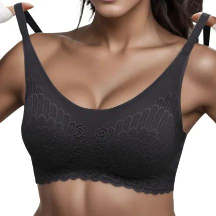 Thin Cup Lace Bra For Women High Elastic Solid Color Wrapped Chest Breathable Brassiere Shockproof Push Up Sexy Lingeries - Image 6