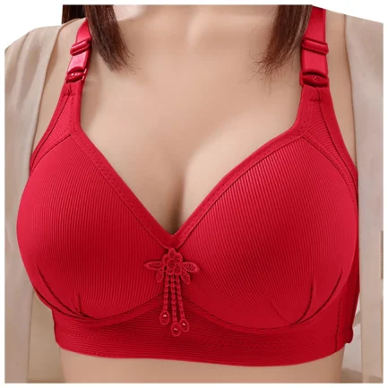Women's Solid Bras For Home No Underwire Seamless Bralettes For Women Wireless Push Up Adjustable Strap Soft Large Bust Bra - Image 10
