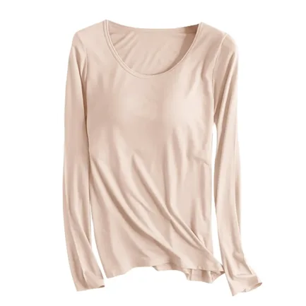 Hike Long Sleeve Shirt Women 's T Shirt Bra Long Sleeve Pajama Yoga Top Padded Casual Top Tee Tissue Tees Women Long Sleeve - Image 15