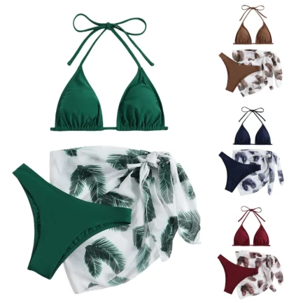 Summer Sexy Bathing Suit Suspender Triangle Split Light Three Piece Cool Breathable Swimsuit Female Swimwear Vacation Outfits - Image 11