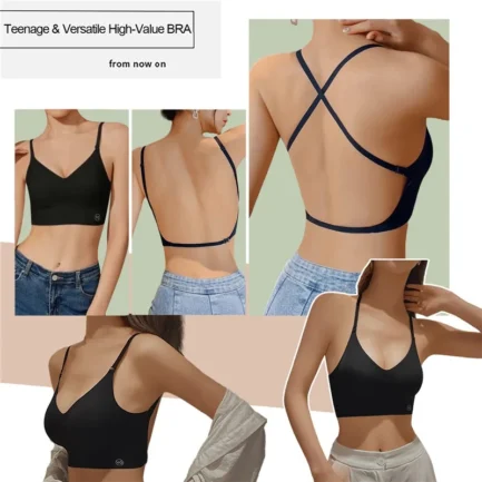 Strapless Underwear Women Invisible Bra Deep U Plunge Bras Backless Top for Dresses Sexy Lingerie with Transparent Strap Push Up - Image 15