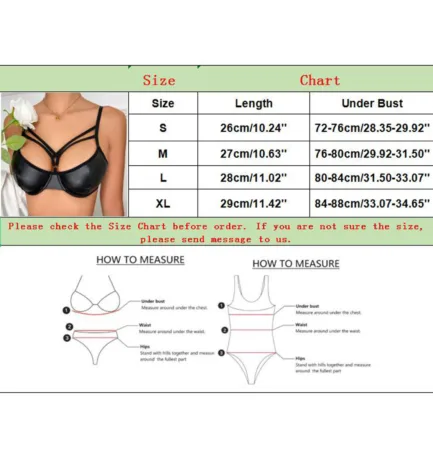 Faux Leather Bralette Bras Cropped Tops Sexy Lingerie Wetlook Latex Push Up Rave Party Pole Dance Clubwear Bralette Underwear - Image 8