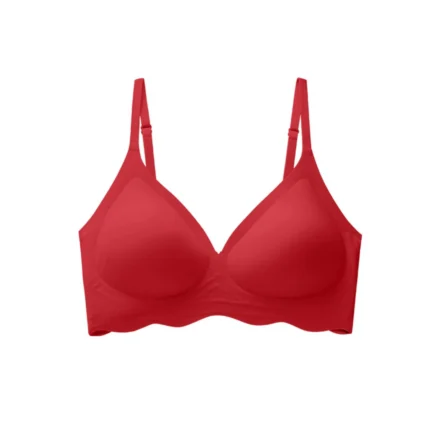 Sexy Deep V Neck Thin Strap Bras Womens Seamless Push Up Full-Coverage Bras Soft Support Underwear Bralette without Steel Ring - Image 12
