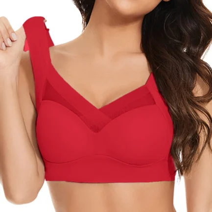 Women's Large Strapless Lace Tank Top Underwear Thin Side Fold Side Breast Gather Adjustable Bra Big Chest Small Sleep Bra - Image 4