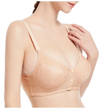 Women Sexy Front Button Bras Deep V Underwire Push Up Lingerie Brassiere Shaping Cup Adjustable Shoulder Strap Large Size Bra - Image 3