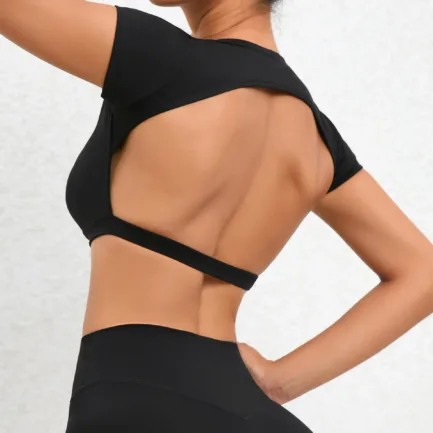 Hearuisavy Sports Shirts Breathable Workout Tops Fitness Sportswear Female Backless Yoga Clothing Sport Crop Tops Women Gym Top - Image 10