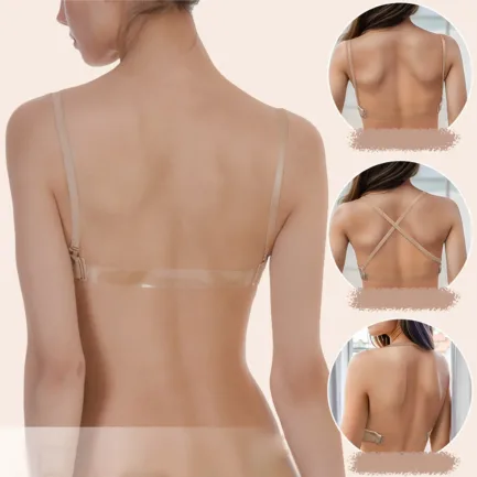 Womens Seamless Underwear Sexy Push Up Bras Female Plunget Transparent Thin Strappy Soft Bralette Beauty Back Wilress Bra - Image 11