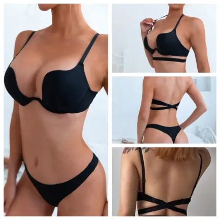 Seamless Deep V Lingerie Sexy Push Up Bra U Backless Bras Women Wedding Underwear Sport Yoga Low Cut Open Back Dresses Invisible - Image 9