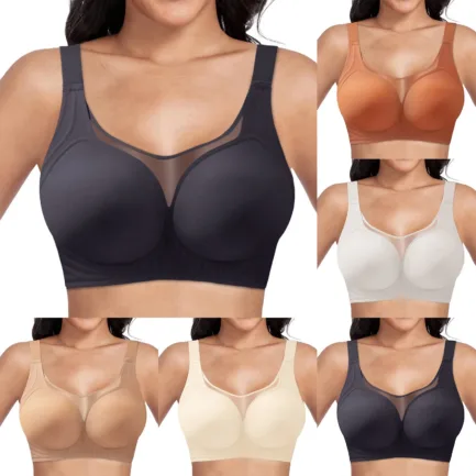 Women'S Without Underwire Seamless Bra Breathable Bralette Minimiser Bra T Shirt Sleep Bra With Additional Lingerie Underwear - Image 7