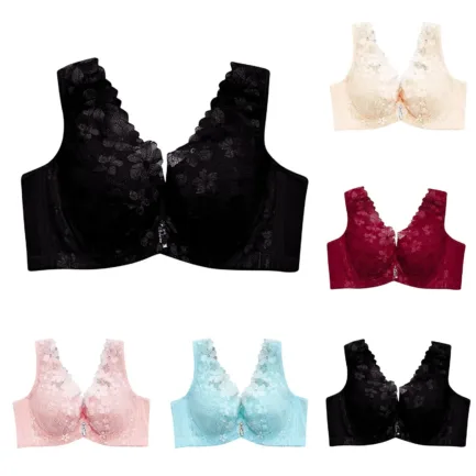 Women Sexy Lace Bras Push Up Bralette Embroidery Lingerie Wireless Lift Brassiere No Underwire Breathable Underwear Comfort Bra - Image 15