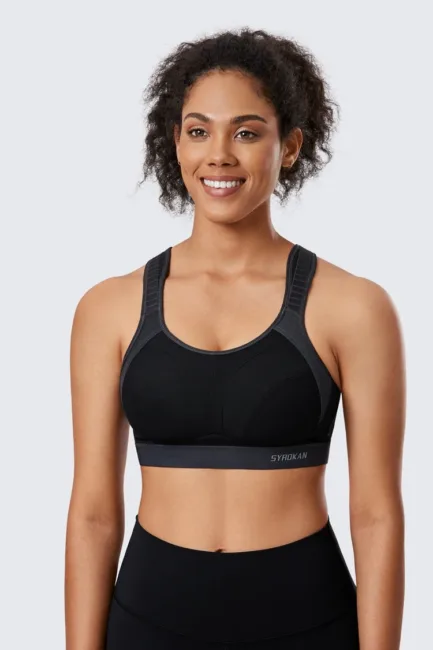 Women's Sports Bra High Impact Wireless Adjustable Straps Non-Padded Workout Bra Solid Trainning Run Boxing Underwear - Image 17