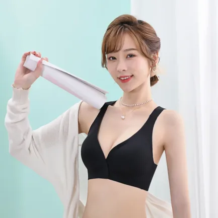 Sexy Front Buckle Ice Silk Bra Summer Thin Womens Underwear Wireless Push Up Seamless Small Breasts Gathered Up Anti-sagging Bra - Image 22