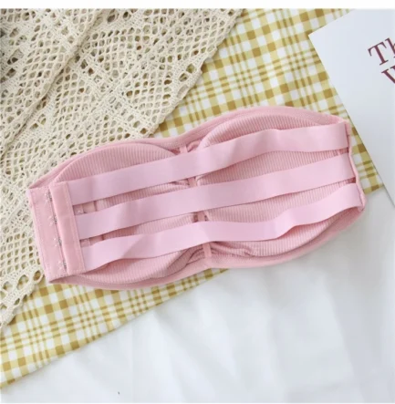 Women's Strapless Bra with Removable Pads Sexy Underwear Tube Top Girls Invisible One-piece Backless Lingerie Cropped Tanks - Image 22