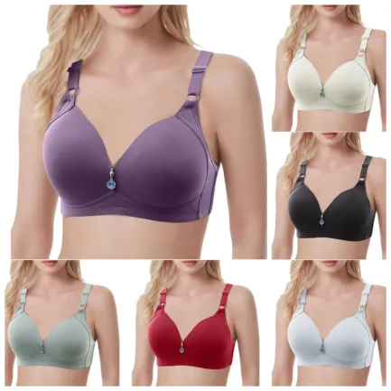 Women's No Underwire Pack Bras European and American No Underwire Seamless Bralettes For Women Wireless Soft Support Bra - Image 7