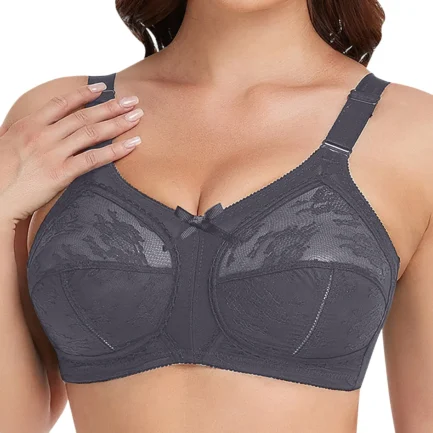 Women'S Plus Size Breathable Bra Lace Full Coverage Firm Hold Non Padded Non Wired Lingerie Breathable Sport Underwear For Women - Image 12