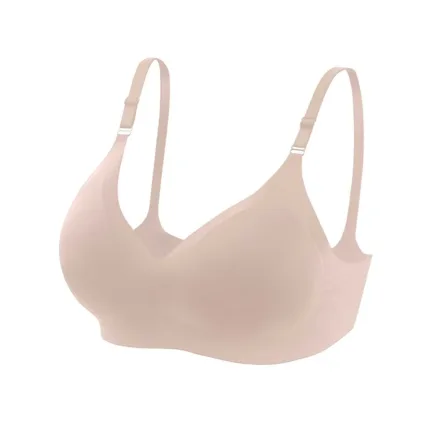Women Comfort Soft Seamless Full Coverage Bra Deep V Neck Sexy Underwear Adjustable Shoulder Strape Breathable Croset Solid Bra - Image 16