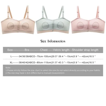 Women's Front Buckle Pregnant Nursing Bra With Breast Pad Hands-free Pumping Hide Opening Sucking Mouth Breastfeeding Underwear - Image 7