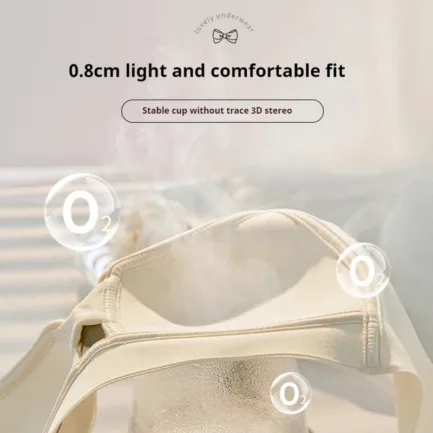 1 Piece Colorblock Wireless Bra Comfy & Breathable Push Up Intimates Bra Women's Lingerie & Underwear - Image 3