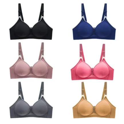 Mid-old Aged Summer Thin Gathering Bra Solid Color Wirefree Soft Breathable Underwear Ladies' 3D Anti-sagging Adjustable Bralett - Image 8