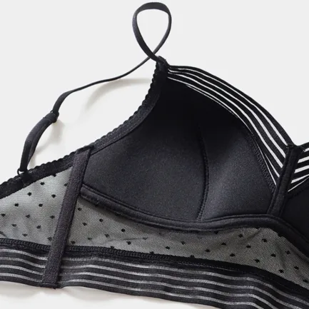 New Sexy Low Back Bralette Ladies U Backless Invisible Lace Bra Polka Dot Mesh Ultra Thin Underwear Women Lingerie Tank Top Bras - Image 3