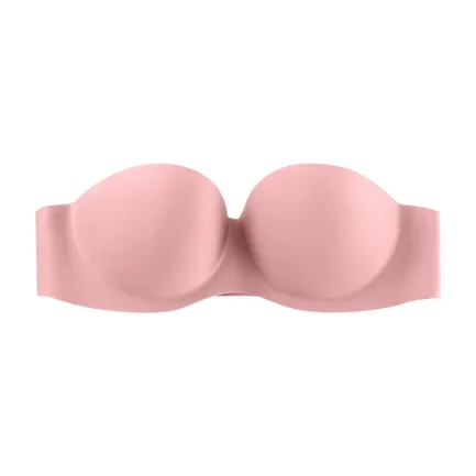Strapless Pushup Bras Lift Bra Women Wireless One-piece Non Slip Underwear Back Closure Three Hook-And-Eye Solid Color Bra - Image 15