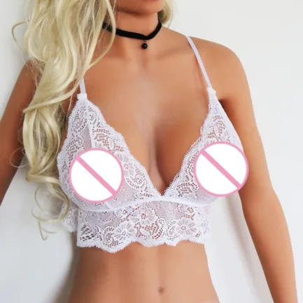 Lace Lingerie Women Fashion Sexy Lace Mesh Embroidery Straps Bras Seductive Breathable Comfortable Loose Elastic Big Underwear - Image 12