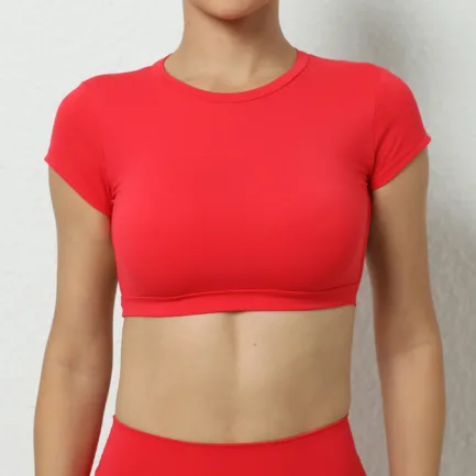 Hearuisavy Sports Shirts Breathable Workout Tops Fitness Sportswear Female Backless Yoga Clothing Sport Crop Tops Women Gym Top - Image 14